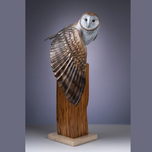 Click to view detail for FL150 Bronze Barn Owl 30x16x12 $6700